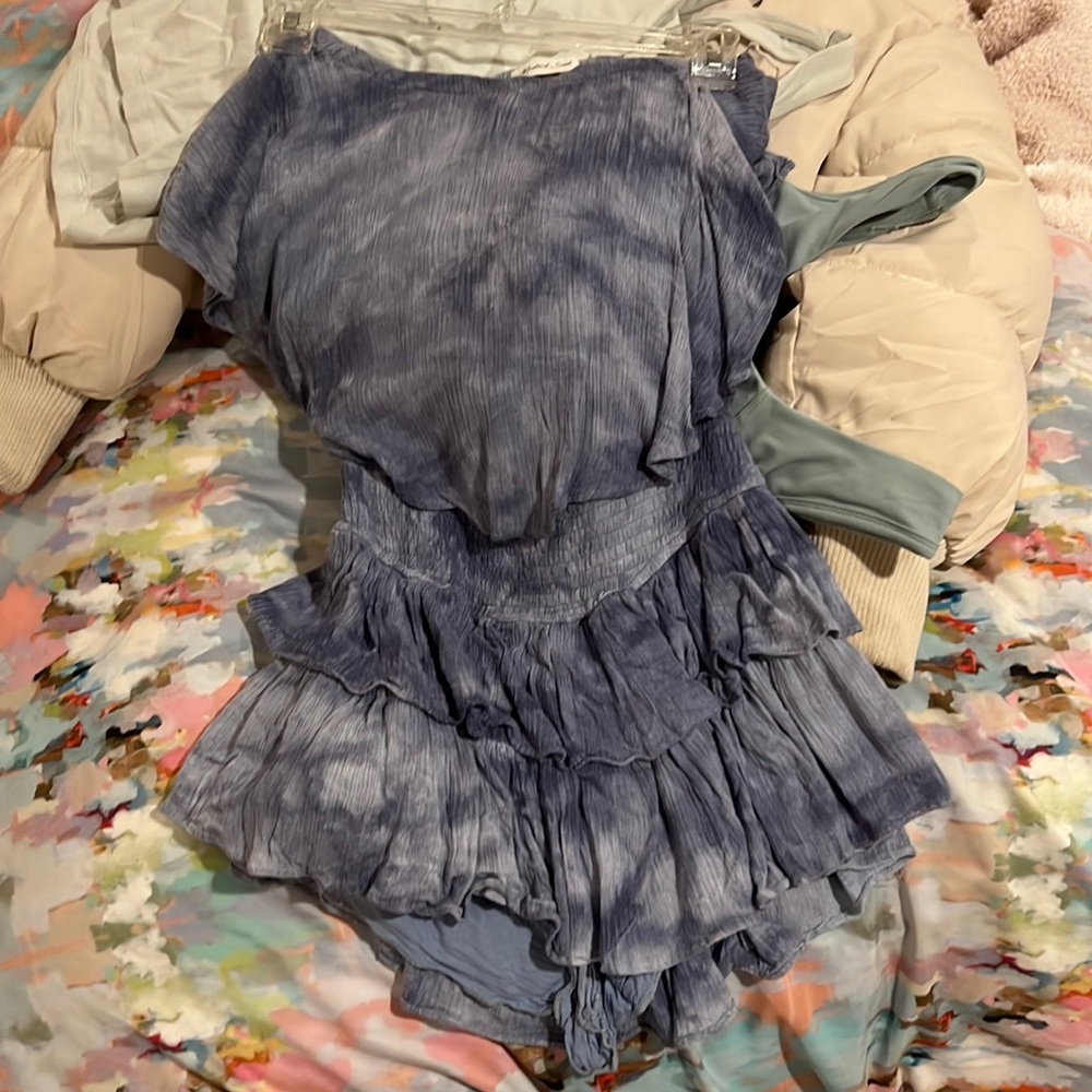 Mustard seed romper, open back